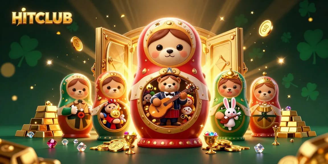 Experience HITCLUB's 3D cartoon world of vibrant casino scenes bursting with excitement.