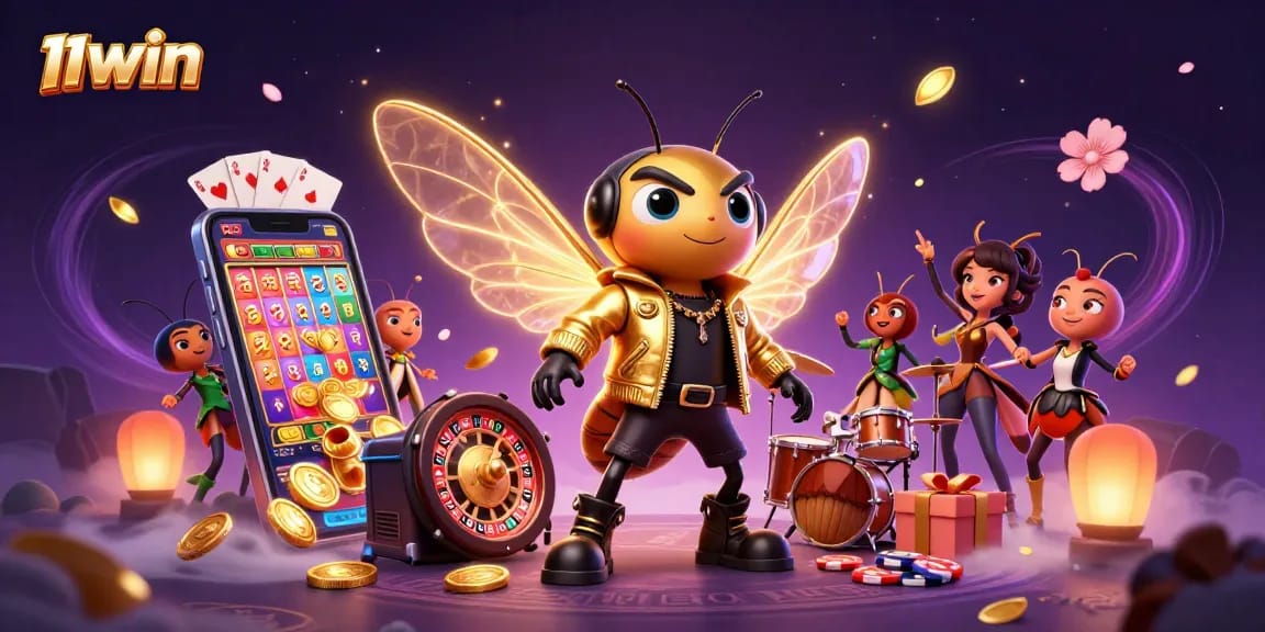 Experience thrilling gameplay with 11WIN's dynamic casino elements and vibrant characters.