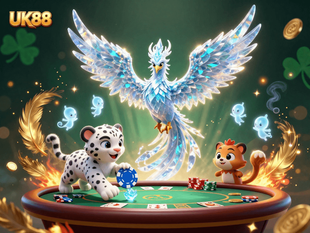 Engage in thrilling poker action at UK88 with vibrant characters exploring epic gameplay.