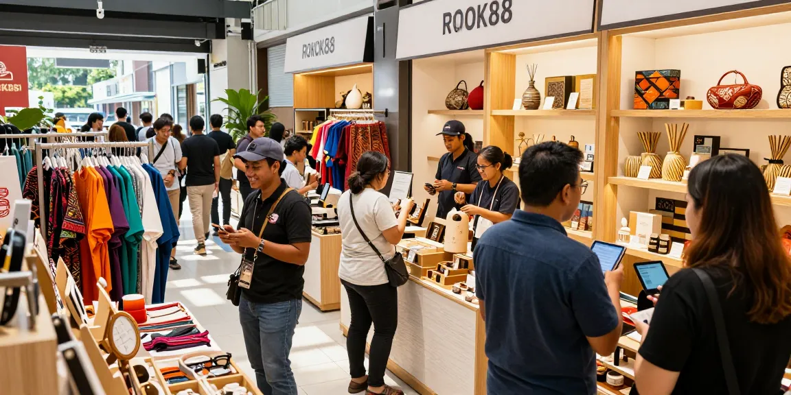 Shopping experience at https://rokok88.net featuring local artisan products and a vibrant marketplace atmosphere.