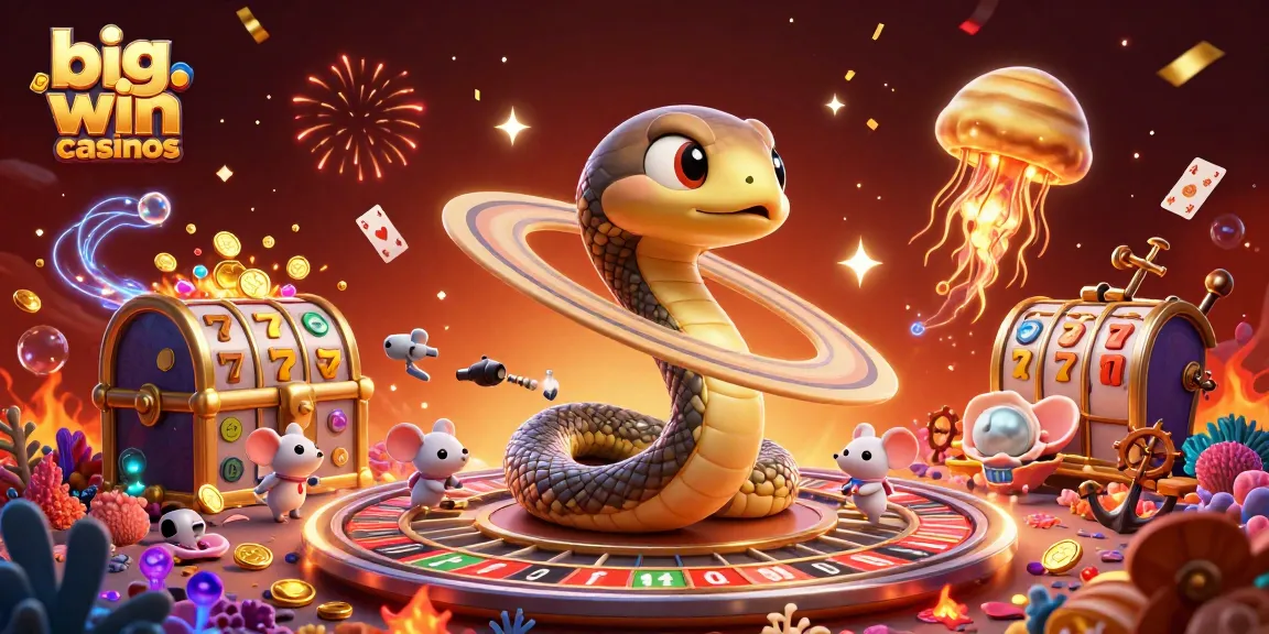 Experience big win casinos with a vibrant 3D illustration showcasing cosmic betting action.