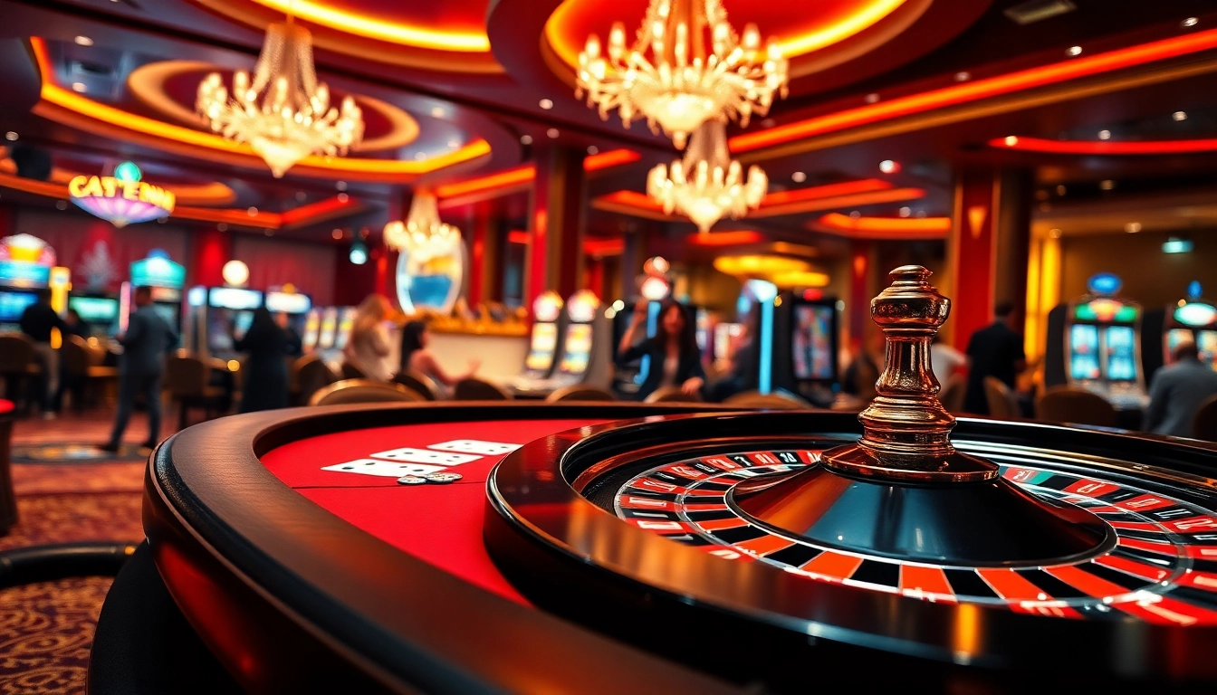 SC88 table game featuring vibrant cards and chips amidst a luxurious casino atmosphere.
