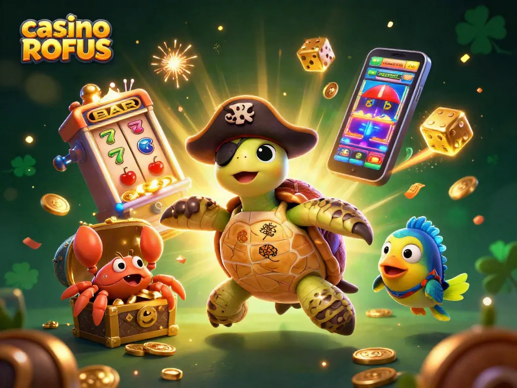 Experience thrilling action at a casino uden ROFUS with vibrant characters and a dynamic atmosphere.