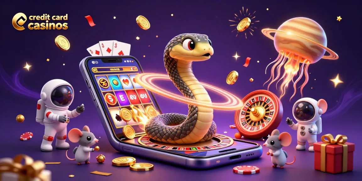 Engage with top credit card casinos featuring playful astronaut mice and a cosmic dealer.