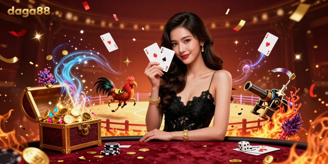 Engage with the excitement of daga88 while exploring a vibrant casino scene filled with thrilling cockfighting elements.