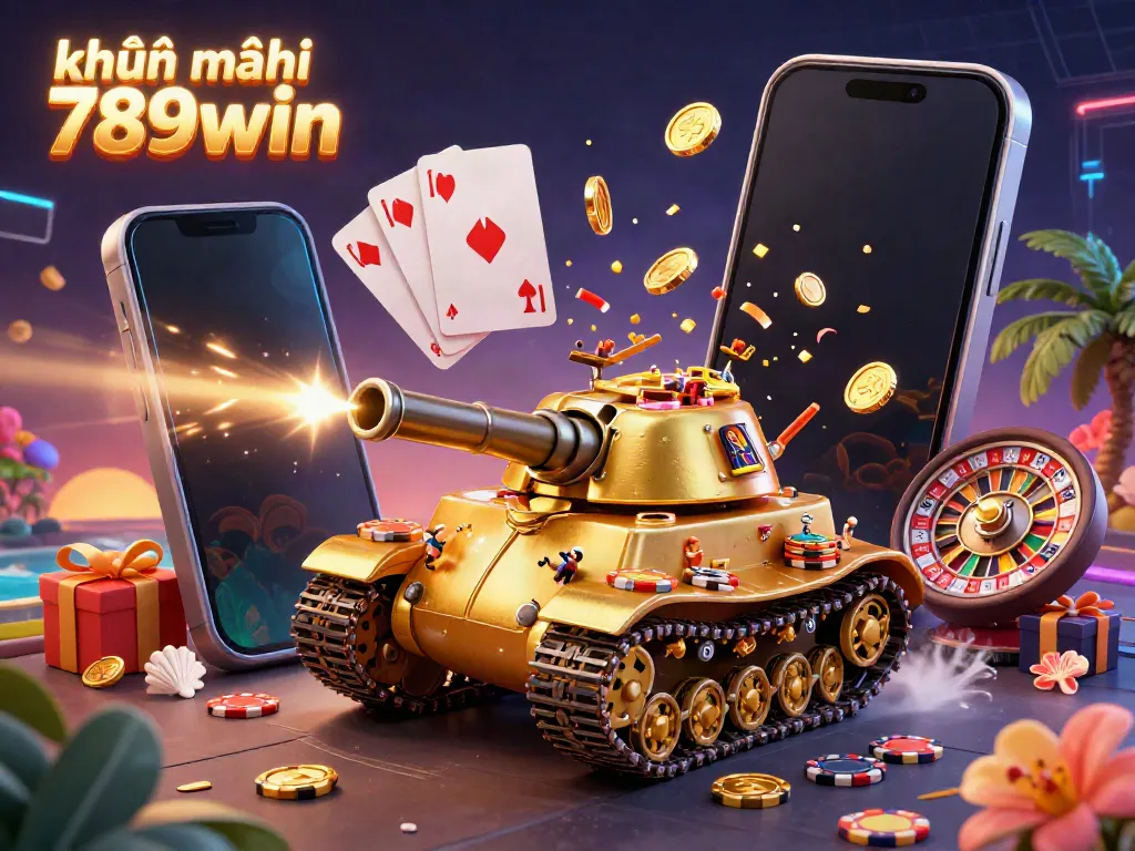 Join the thrilling atmosphere of khuyến mãi 789win, featuring a golden beetle tank casino bursting with joyful gaming energy!
