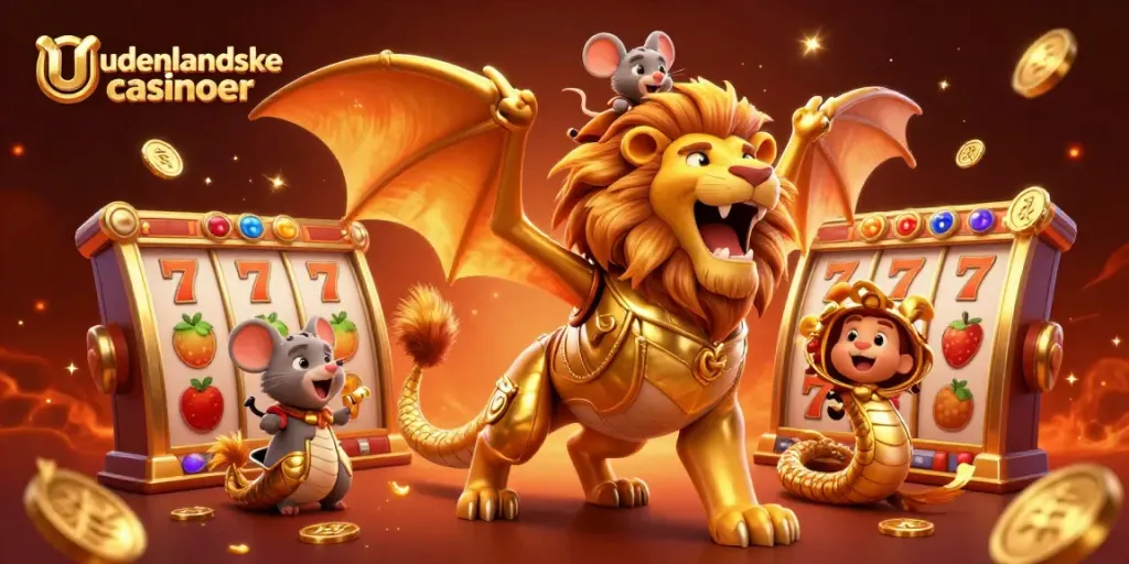 Experience the excitement of udenlandske casinoer with rich slot elements and vibrant gaming characters.