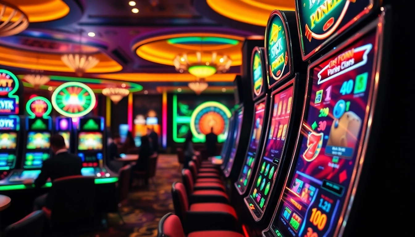 Experience the excitement of winning on the IDN slot machines in a stylish casino atmosphere.