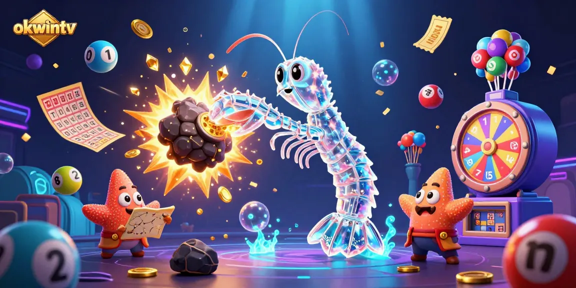 Engage with OKWINTV as vibrant lottery balls bounce amidst exciting 3D samurai action.
