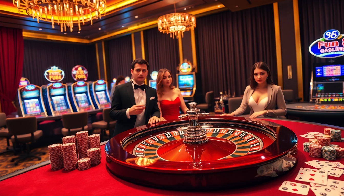 Experience thrilling gameplay at Fun 88 with vibrant casino tables and exciting roulette moments.