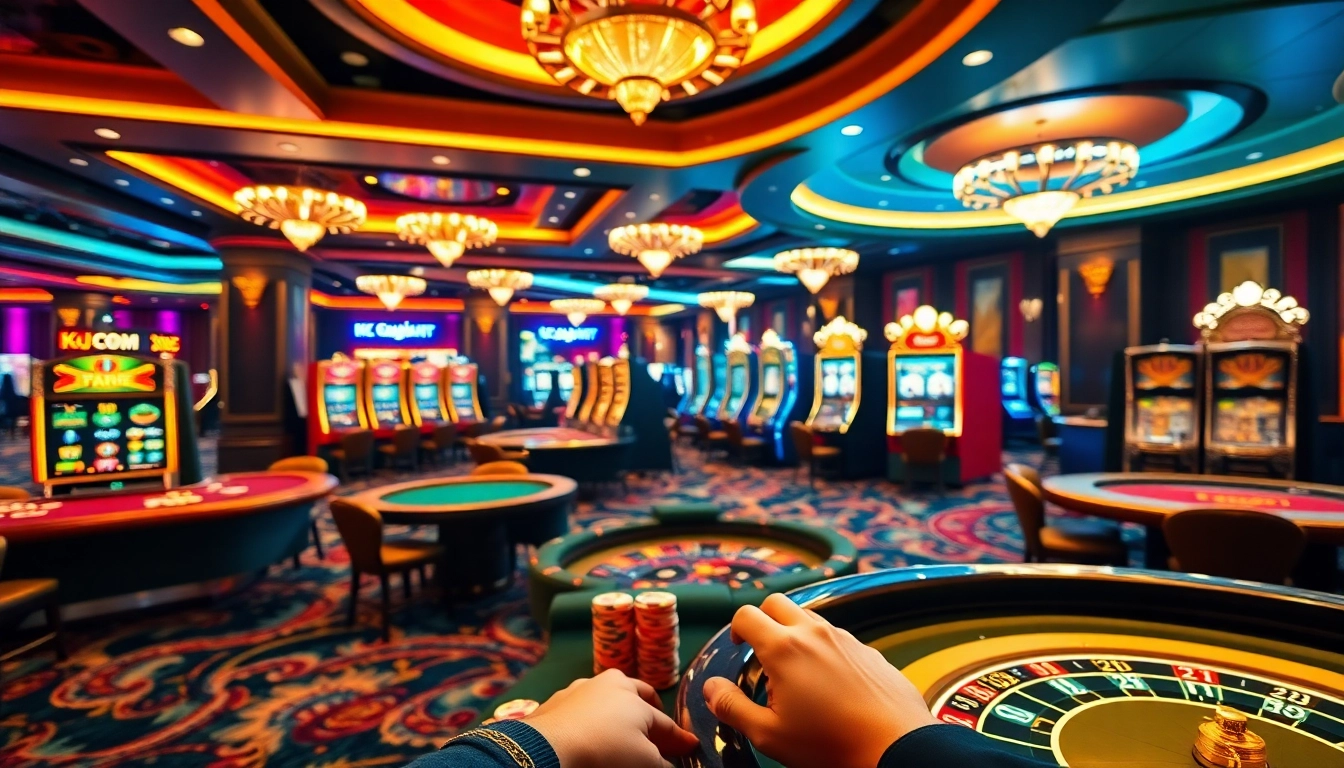 Experience thrilling games at KJC COM with vibrant tables and luxurious casino ambiance.