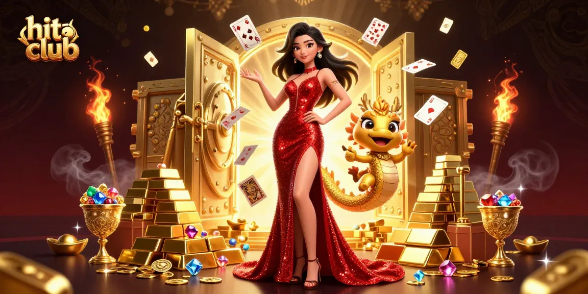 Win big at hit club with dynamic gaming, as vibrant characters and gold treasures add excitement.