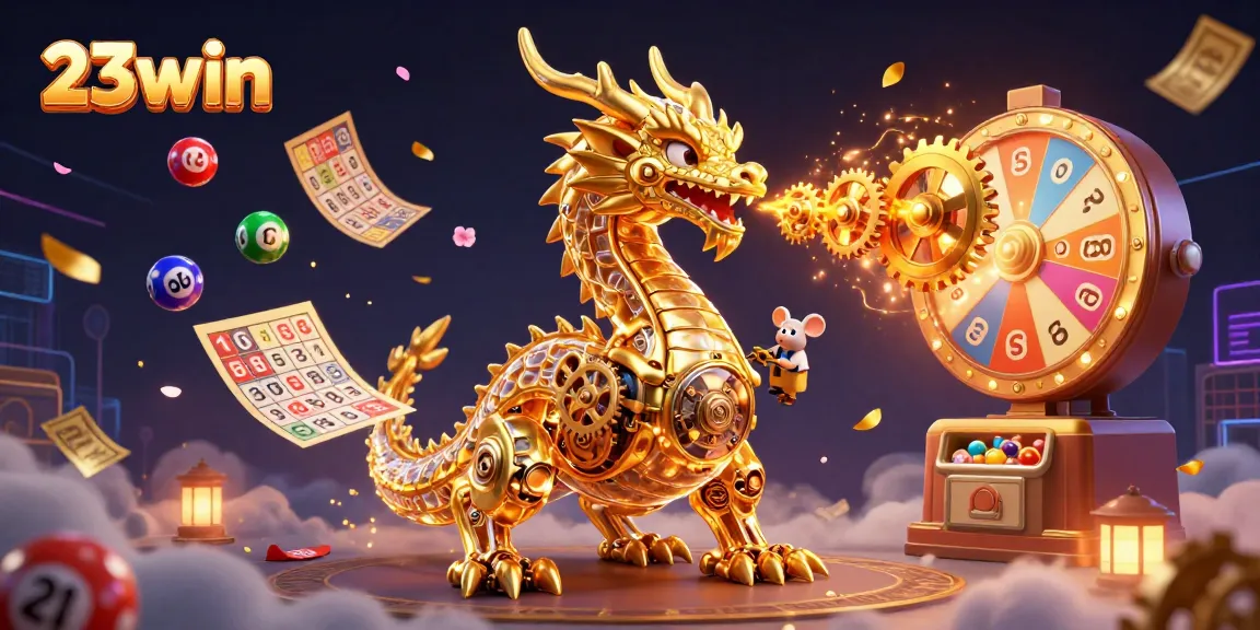 Experience thrilling gaming adventures at 23win casino, featuring vibrant lottery scenes and dynamic prize winnings.
