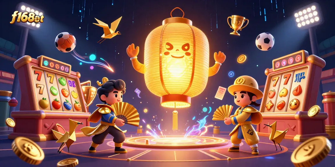 Experience thrilling gameplay with f168slot's vibrant 3D illustration depicting an exciting casino scene.