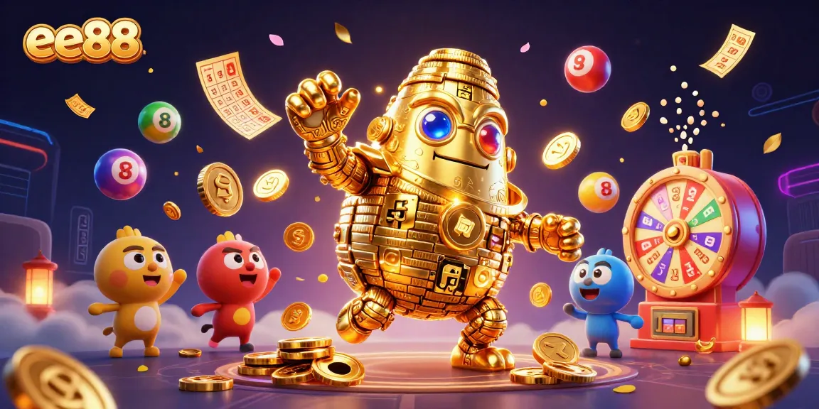 Experience the thrill of winning at ee88 with dynamic lottery elements and golden characters.
