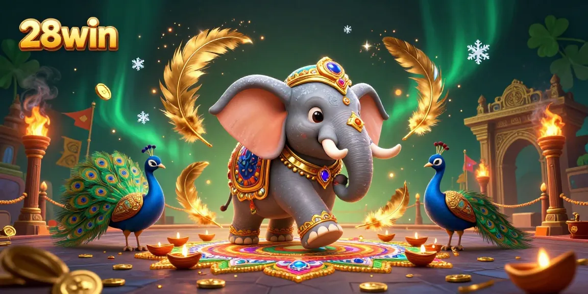 Experience winning strategies at 28win with vibrant gaming characters and detailed casino elements.