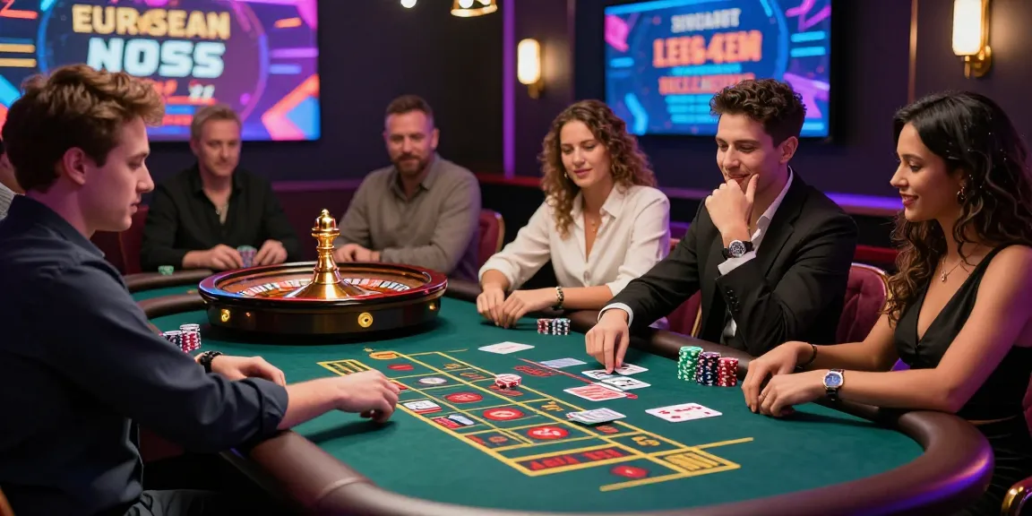 Exciting gaming scene at a European casino featuring players engaging with roulette while promoting https://equipproject.eu bonuses.