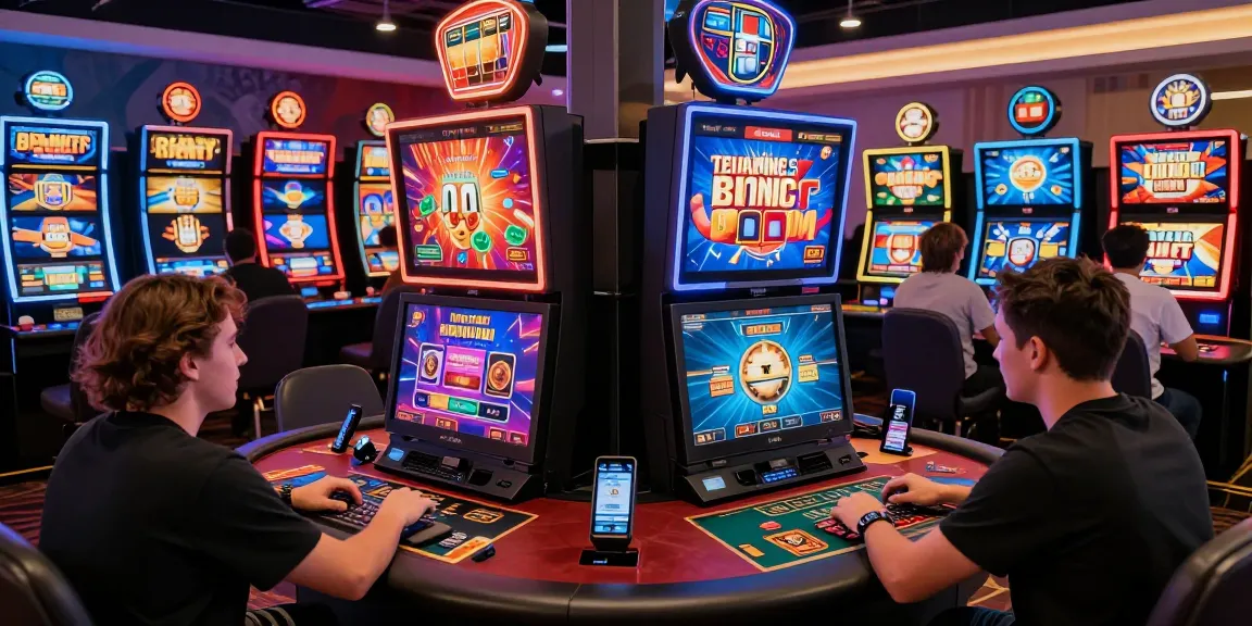 Exciting scene at visa casinos with players enjoying games and various credit card options available.
